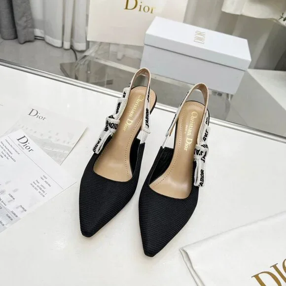 Dior J’Adior Logo Slingback Point Toe Pump - Picture 2 of 5
